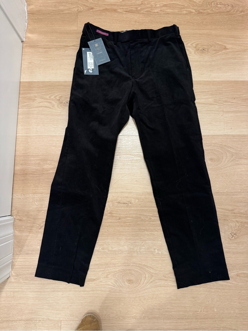 Marks & Spencer Men's Black Corduroy Pants